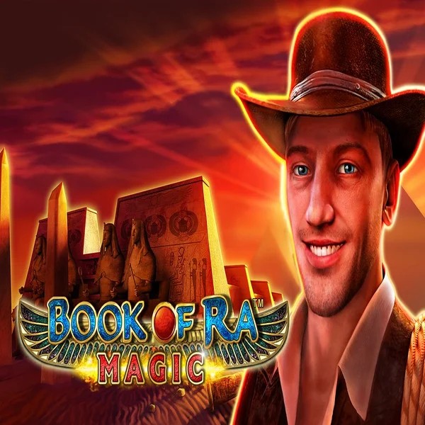 Book of Ra Magic casino game by Greentube – featured logo at SlotRave Casino